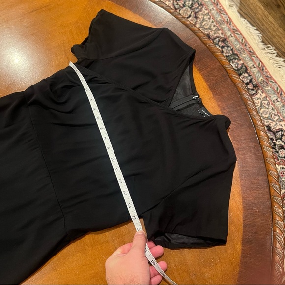 Universal Standard Mary Faux Wrap Sheath Dress Surplice Black 2XS 6/8 V-Neck - Picture 12 of 16